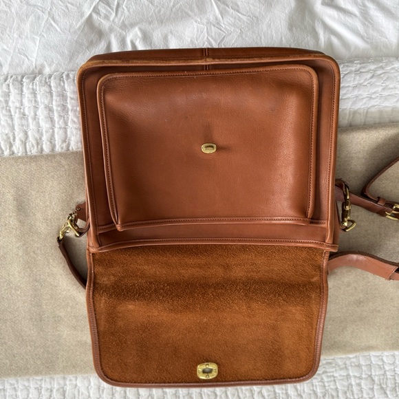 Coach Brown Leather Messenger Bag - Picture 6 of 10